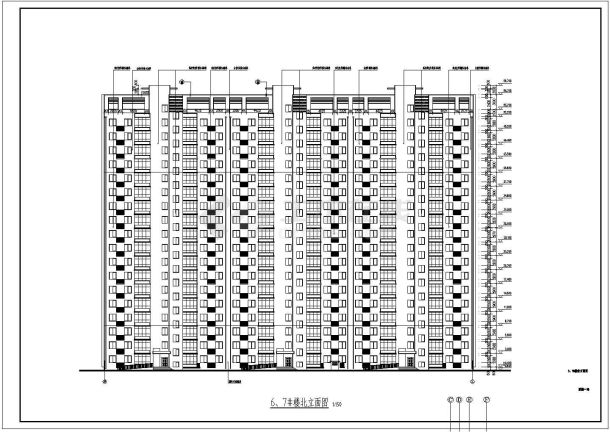 某十八层住宅建筑设计施工图（一梯三户）-图二
