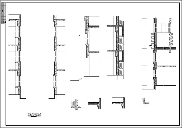 五层现代风格高中教学楼建筑施工图_图1
