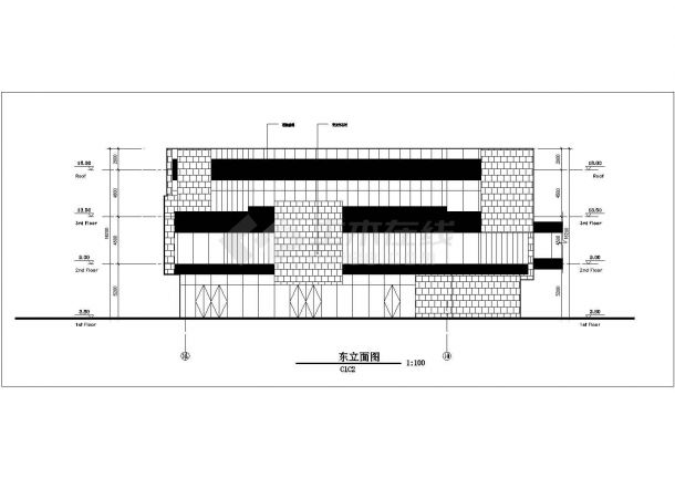 [苏州]某四层工业园区规划C1C2栋建筑扩初图-图一