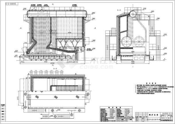 29兆瓦的锅炉房相关设计施工图图纸-图一