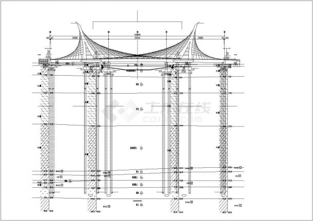 斜拉桥上部结构CAD施工图-图一