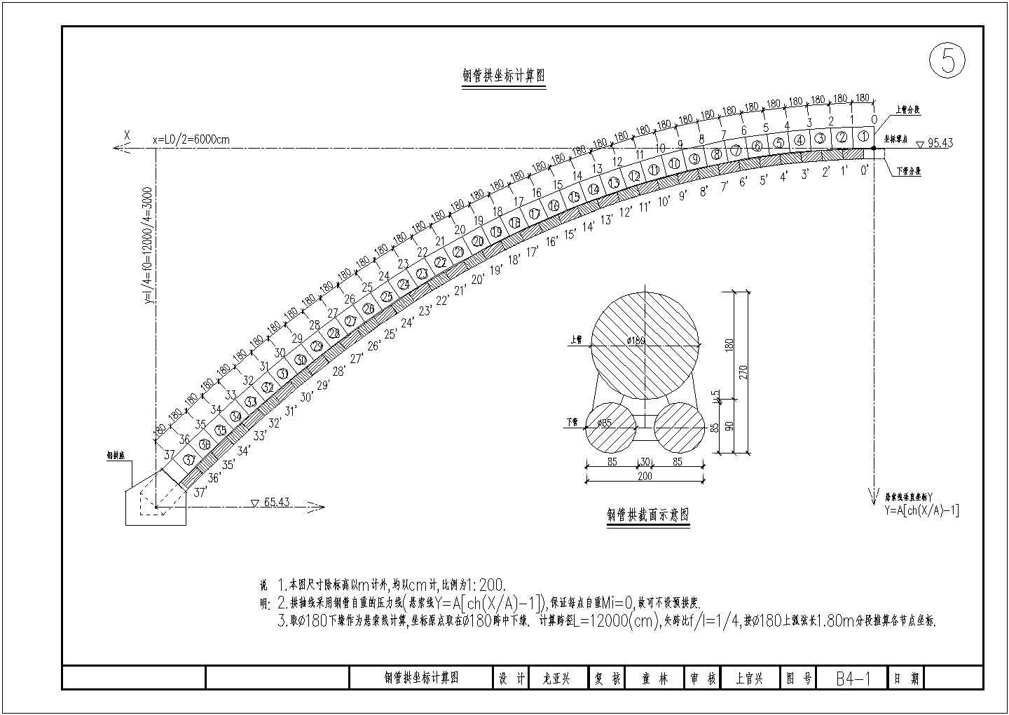 190m顶推法中承式组合体系拱桥设计套图