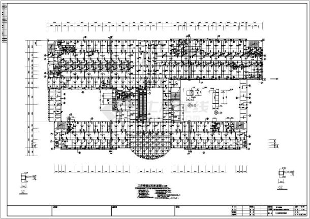 四层框架结构中医院门诊楼结构施工图（含建筑图 效果图）-图二