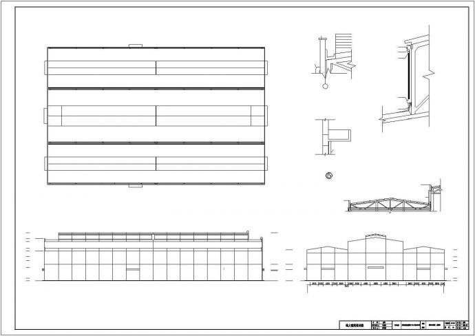 [毕业设计]单层工业厂房结构设计图，共4张图_图1