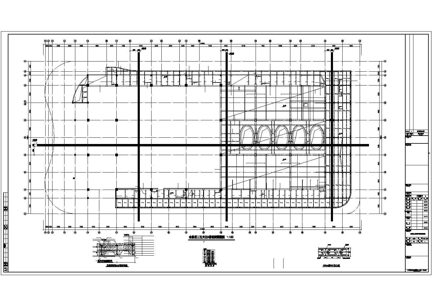20层框架剪力墙结构办公楼群结构施工图（含建筑施工图）