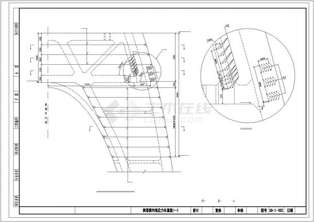 独塔双索面自锚式悬索桥施工图CAD（605张）-图二