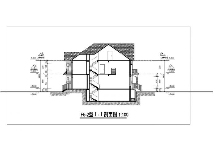 某F5-2型别墅建筑结构施工图_图1