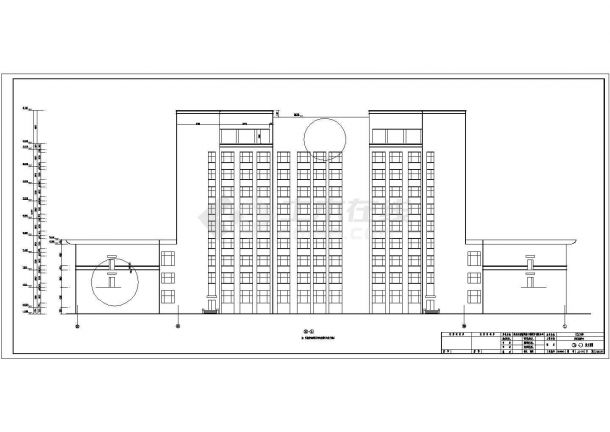 某地9层框架结构办公楼建筑及结构施工图-图二