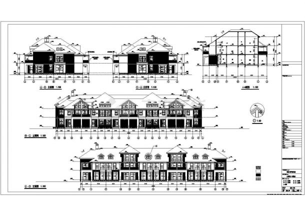 某地三层砖混结构欧式别墅建筑方案图-图一
