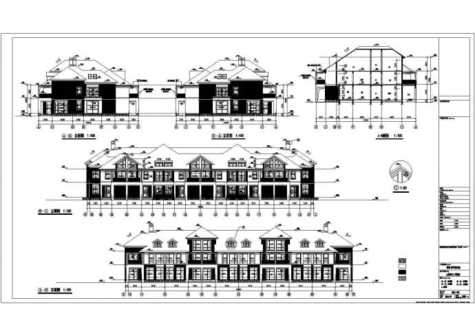 某地三层砖混结构欧式别墅建筑方案图_图1