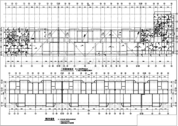 某典型六层底框结构住宅结构设计施工图-图一