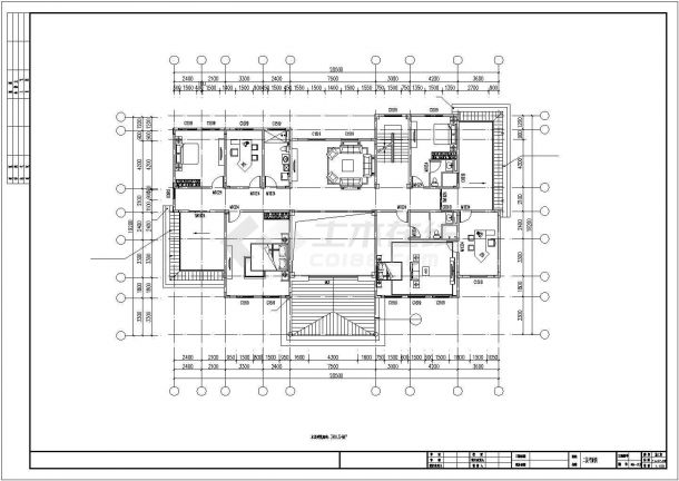 三层独栋别墅建筑施工图（含效果图）-图二