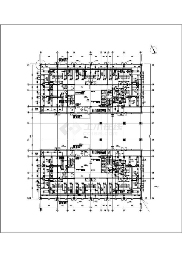 某建筑群三个办公楼加地下室水环热泵空调系统暖通设计图-图一