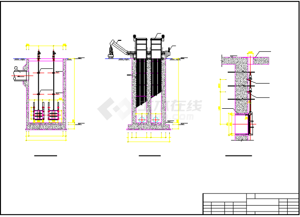 某污水提升泵房工艺图及结构设计图-图二