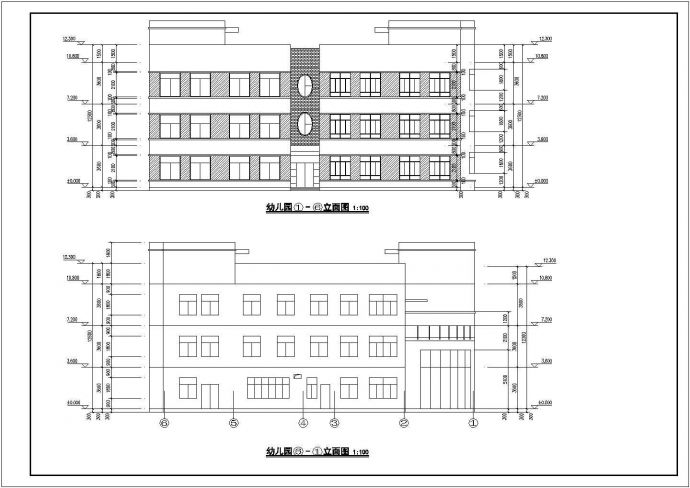 贵州某三层楼幼儿园建筑设计施工图_图1