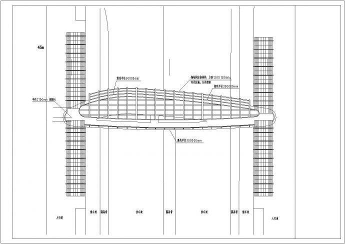西安BIPV天桥设计图纸CAD_图1