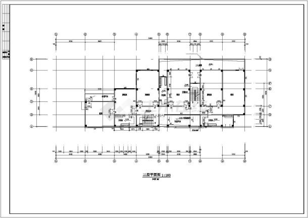 现代风格三层幼儿园建筑设计方案图-图二