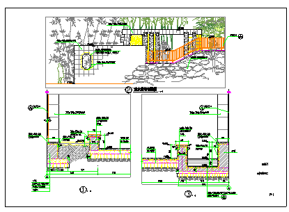 各种类型的特色园林景墙施工详图（含20个）-图二