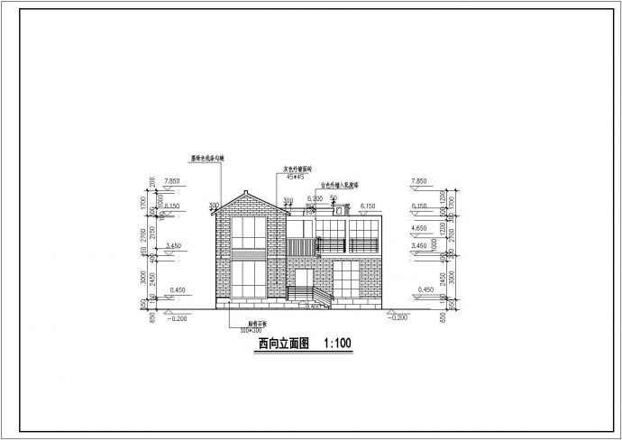 某地2层框架结构个人住宅建筑施工图_图1