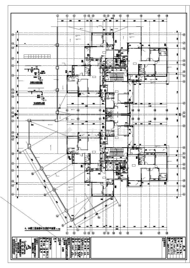 某地多层综合建筑给排水设计施工图-图一