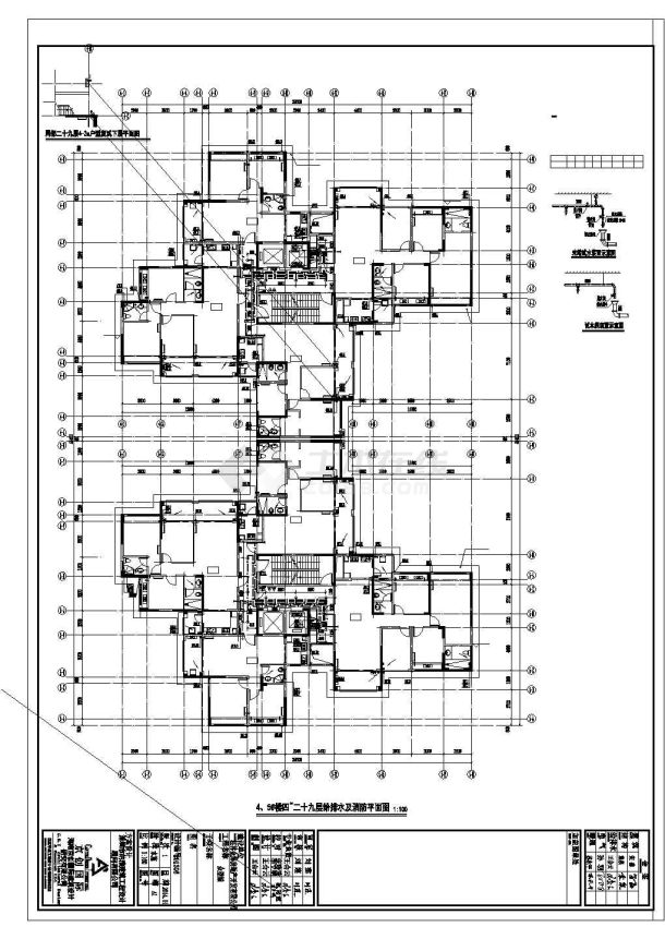 某地多层综合建筑给排水设计施工图-图二