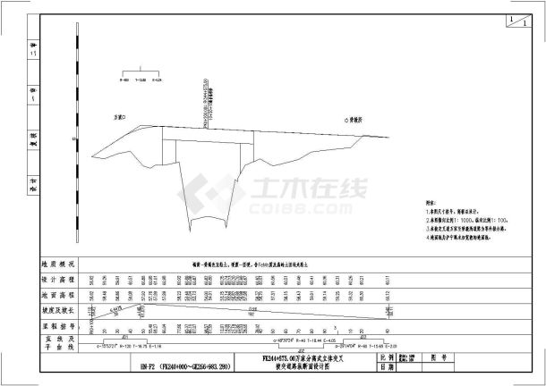 沪宁高速某1-50m系杆分离式立交拱桥施工图-图一