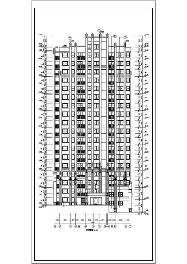 河南省某地高层住宅建筑设计施工图-图二