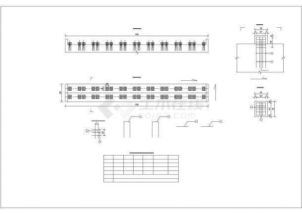 780米长预应力空心板桥施工图（先简支后连续肋板式桩基）-图二