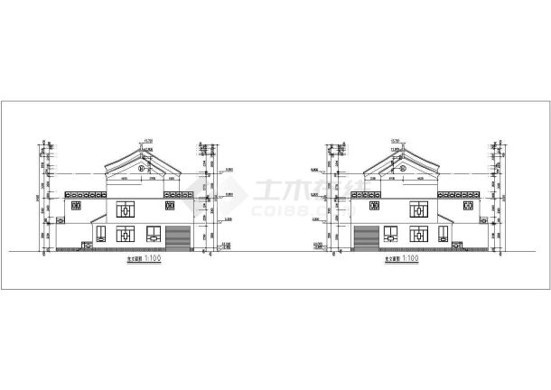 某地区某三层楼别墅建筑设计施工图-图一