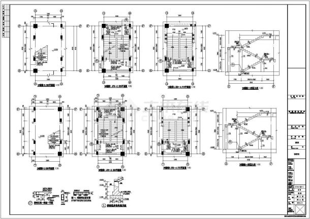 两层框架结构售楼处结构施工图（含建筑图）-图一