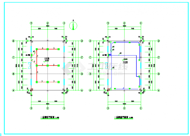 城西村某框架结构文化礼堂电气施工图（建筑高度四米）-图一