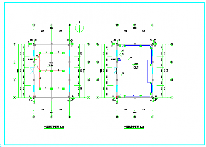 城西村某框架结构文化礼堂电气施工图（建筑高度四米）_图1