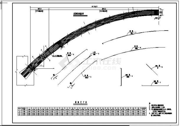 钢管混凝土系杆拱桥CAD规划图-图一