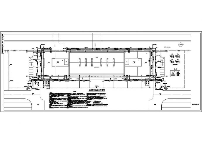 某火车站二层框架结构站房给排水消防设计图_图1