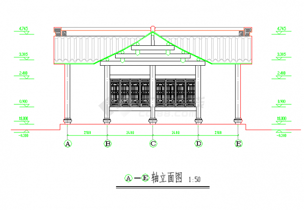 某园林古建全套施工图（共34张图纸）-图一