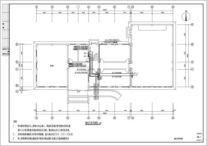 某中学四层科技楼电气设计全套施工图_图1