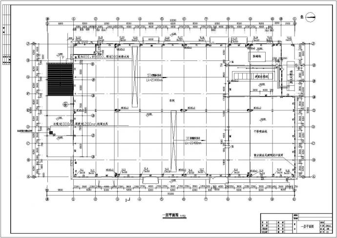 某单位一层钢构厂房给排水消防设计图_图1