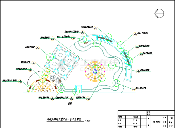 【江苏】某大型广场景观设计施工图-图一