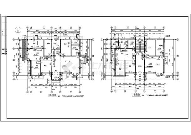 三层八百多平豪华别墅建筑设计施工图-图二