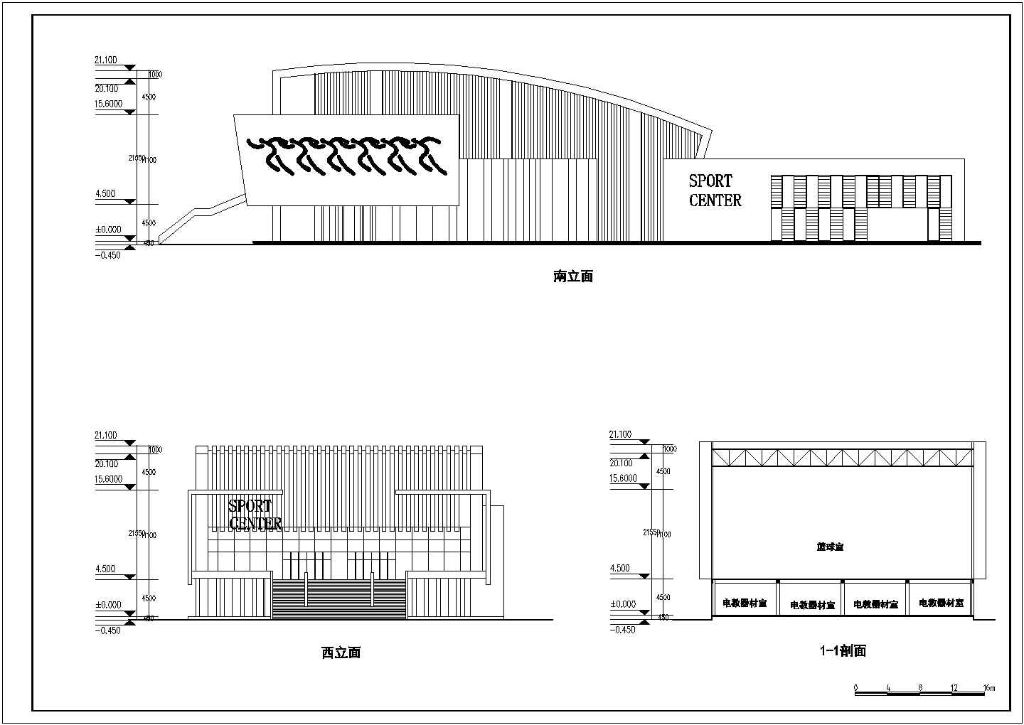 某地多层框架结构学校建筑设计方案图