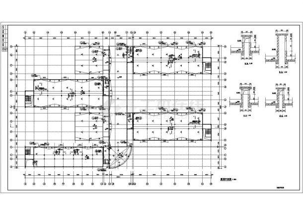 【河北】四层框剪结构中学教学楼建筑结构施工图-图二