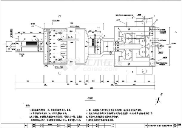 【益阳】某污水处理厂工程初步设计图-图一