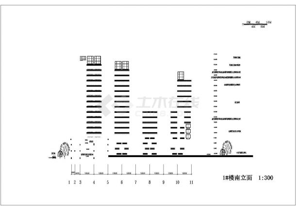 某省会高端住宅小区建筑CAD图纸-图二