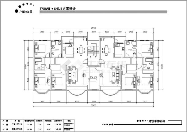 120-140平米多层住宅户型设计选集-图二