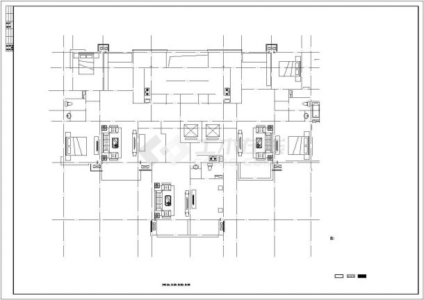 高层住宅经典户型平面CAD图-图一
