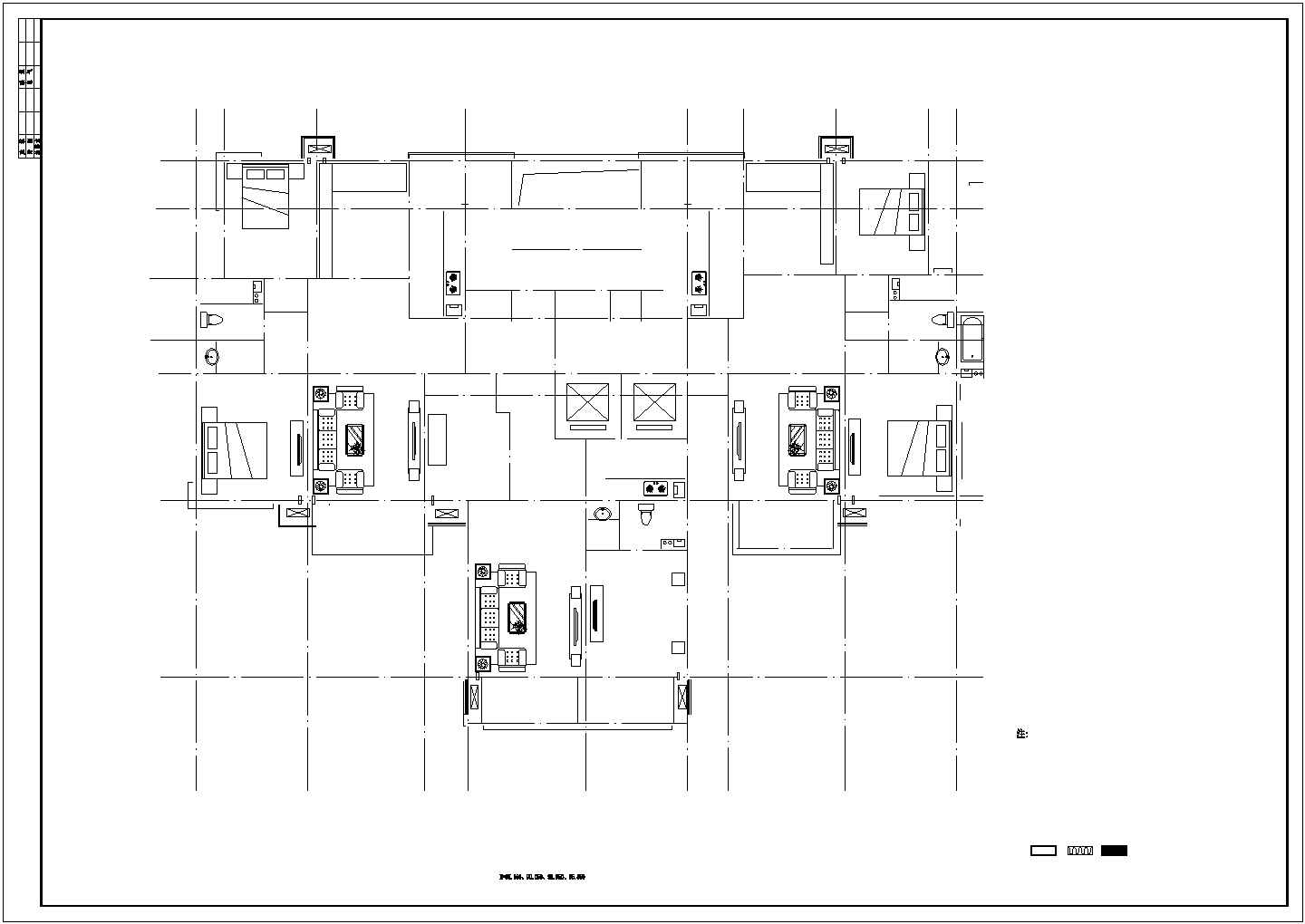 高层住宅经典户型平面CAD图