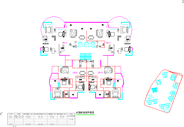 某高层塔式住宅户型平面图（149/160）