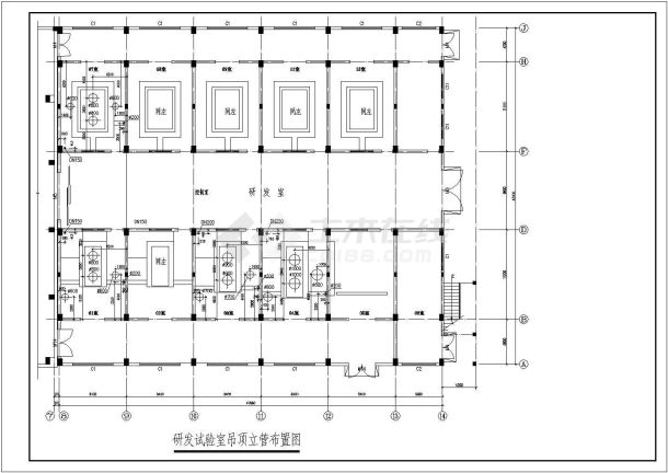 某研发试验室通风设计平面布置参考图-图一