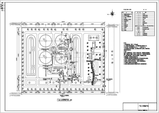 污水处理厂管线CAD参考图-图二