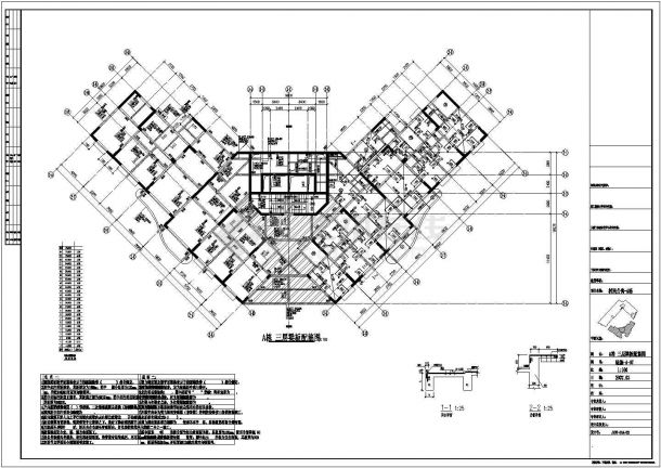 某村民公寓楼建筑cad大样图纸-图一